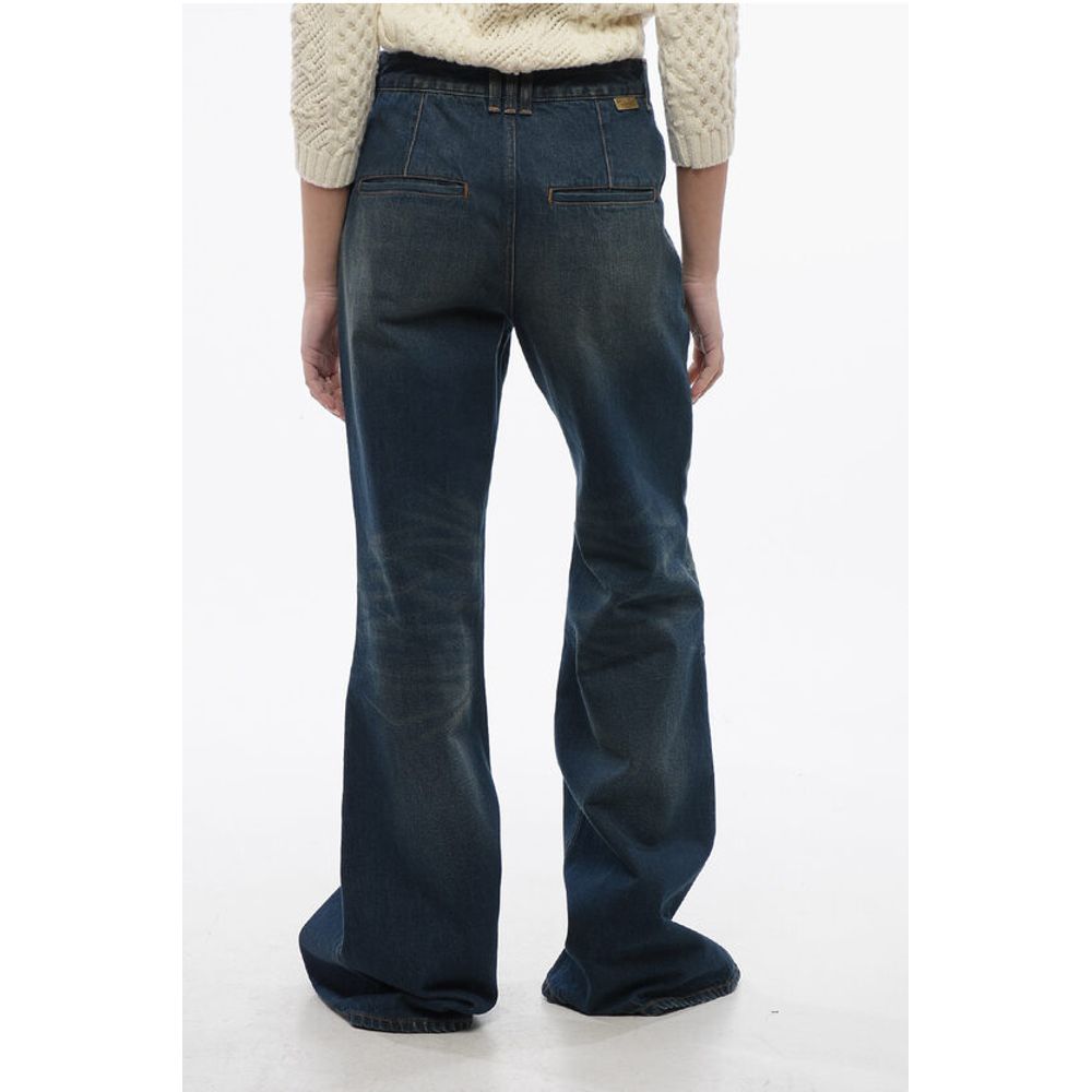 Balmain 4 Pocketed Flared Fit Denims With Jewel Button