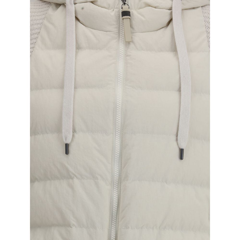 Brunello Cucinelli Wool Sleeved Down Jacket Glam Steals