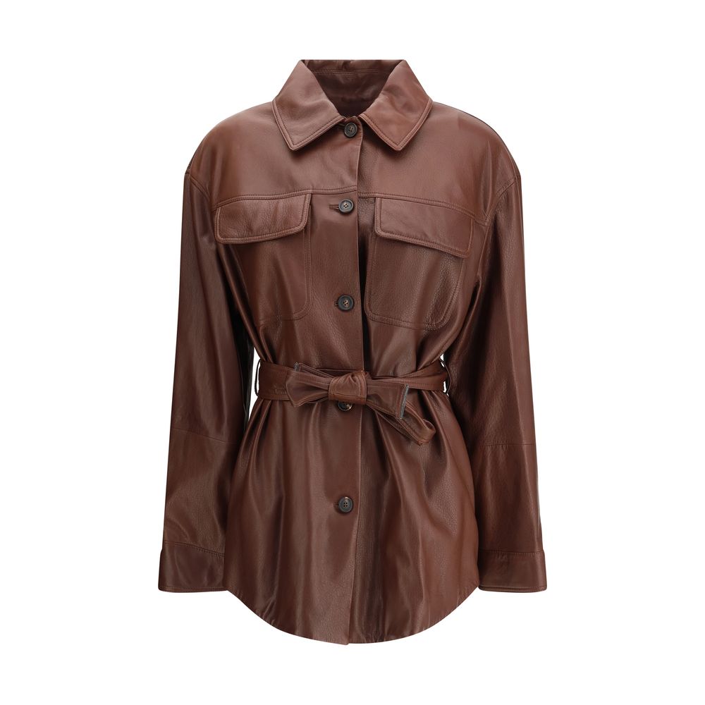 Brunello Cucinelli Leather Saharan Jacket Glam Steals