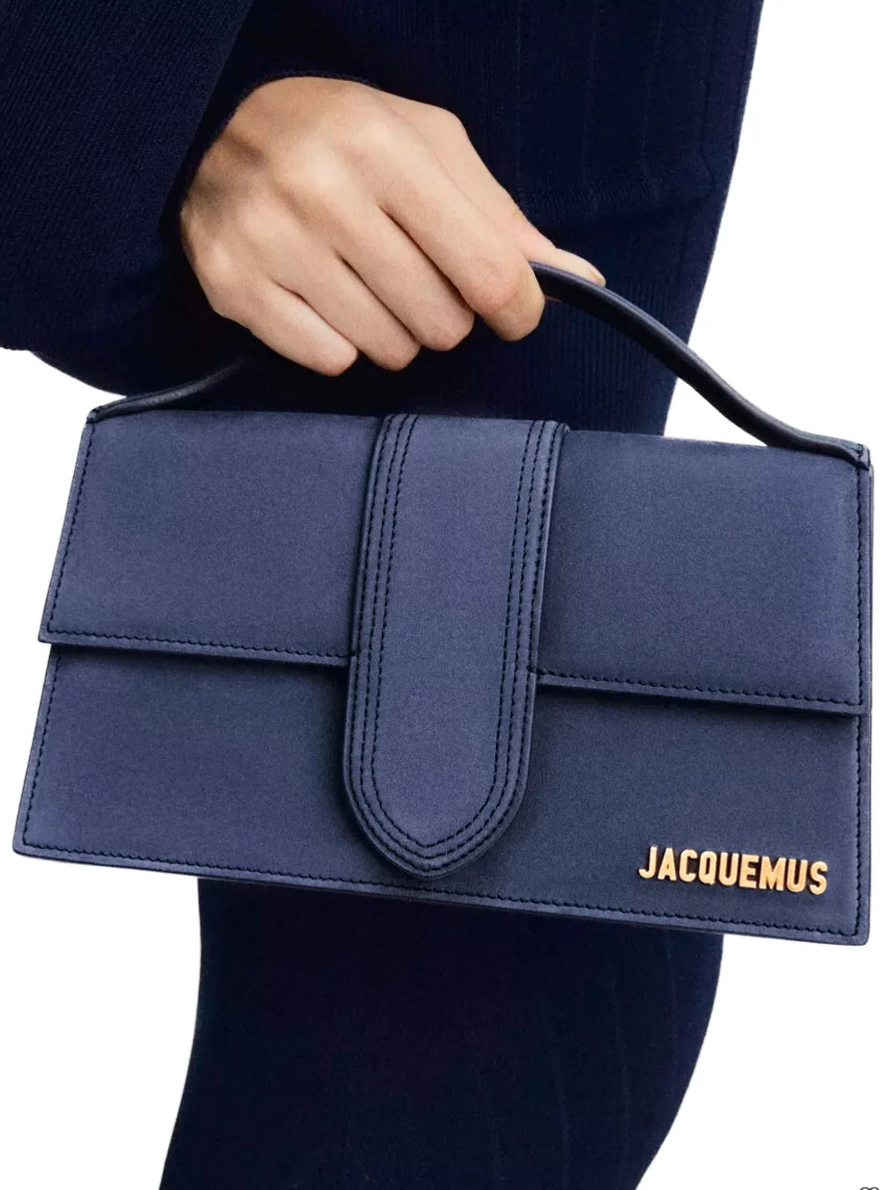Jacquemus Blue Suede Le Grand Bambino Bag