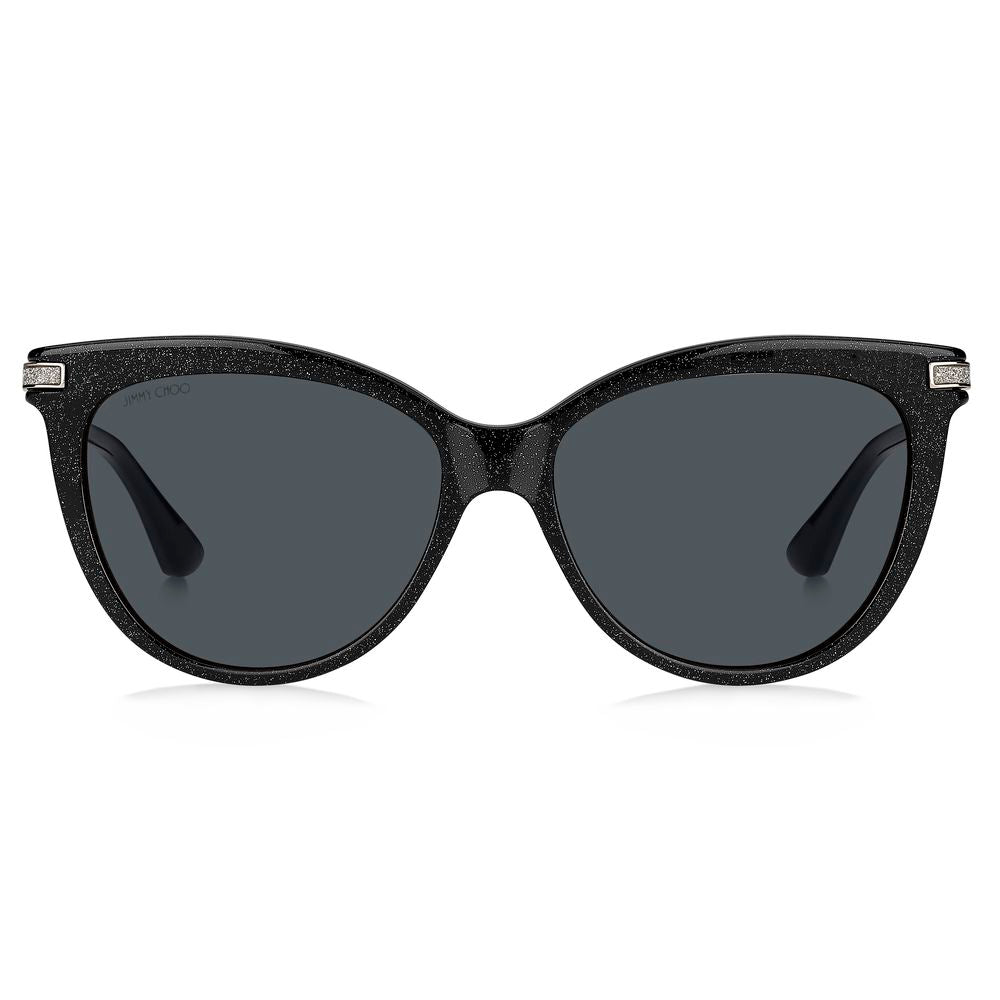 Jimmy Choo Black Haircalf Sunglasses