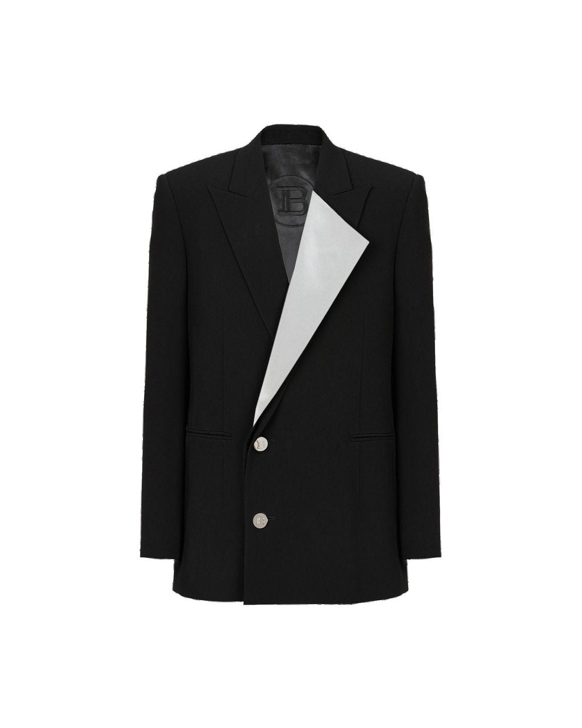 Balmain Black Viscose Women Blazer