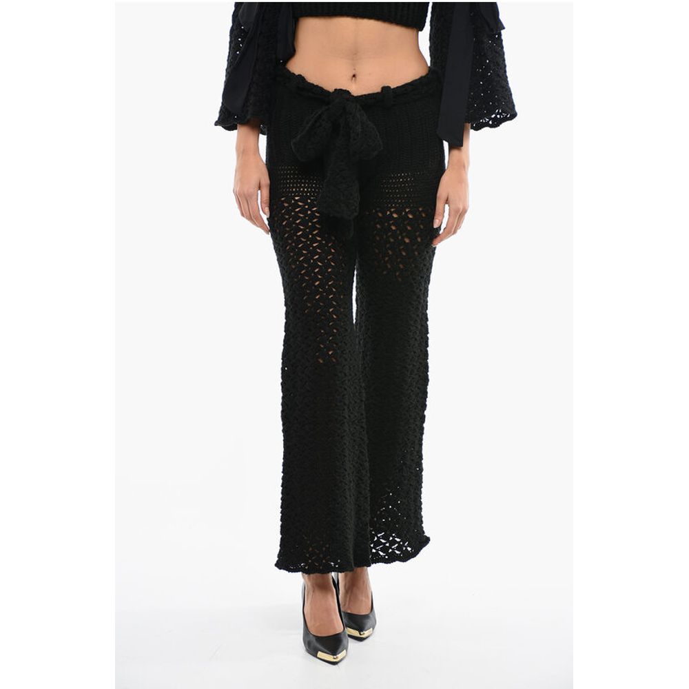 Matimì Knitted Openwork Trouser With Wide Leg