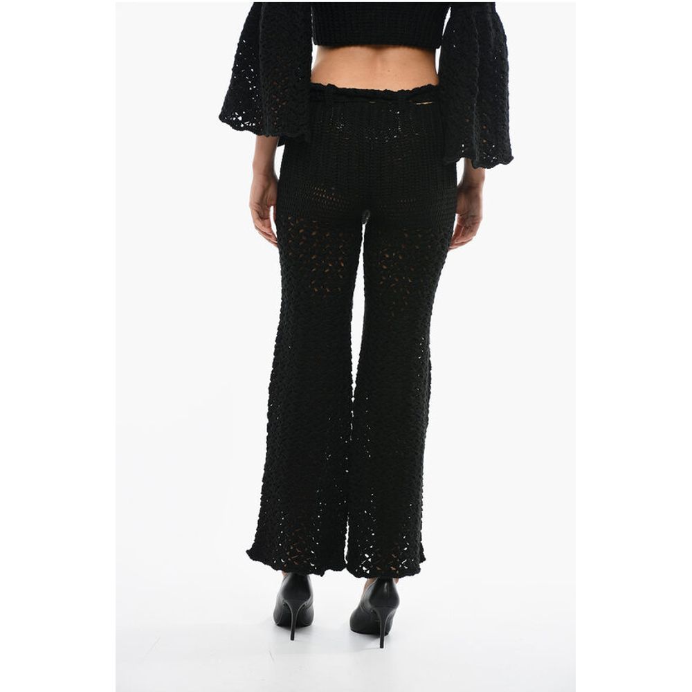 Matimì Knitted Openwork Trouser With Wide Leg