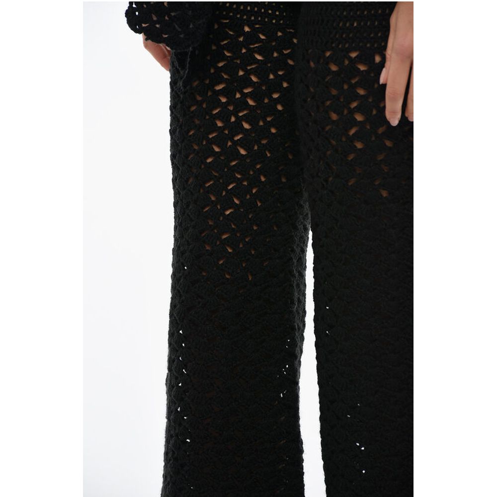 Matimì Knitted Openwork Trouser With Wide Leg