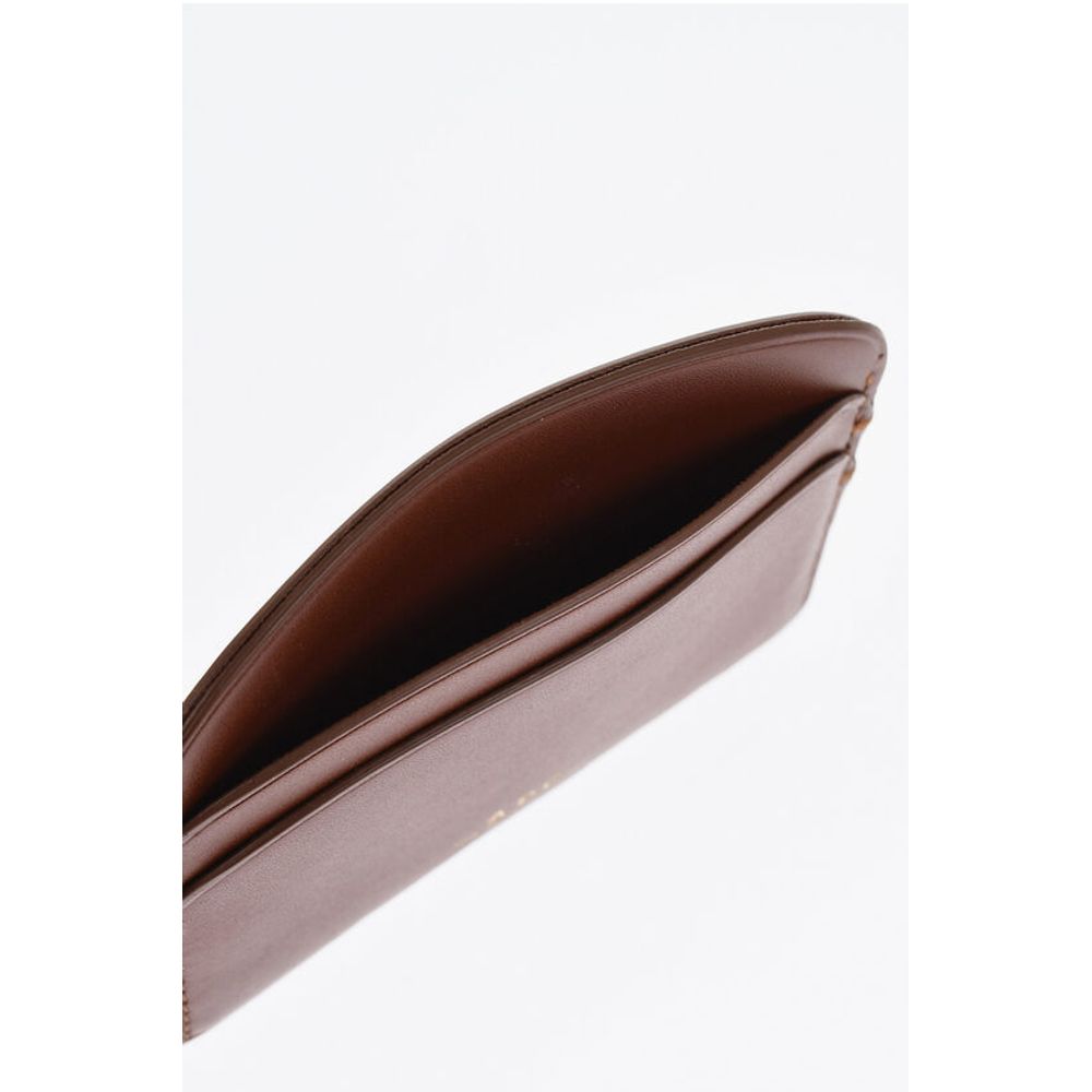 A.P.C. Leather Apc Solid Color Card Holder