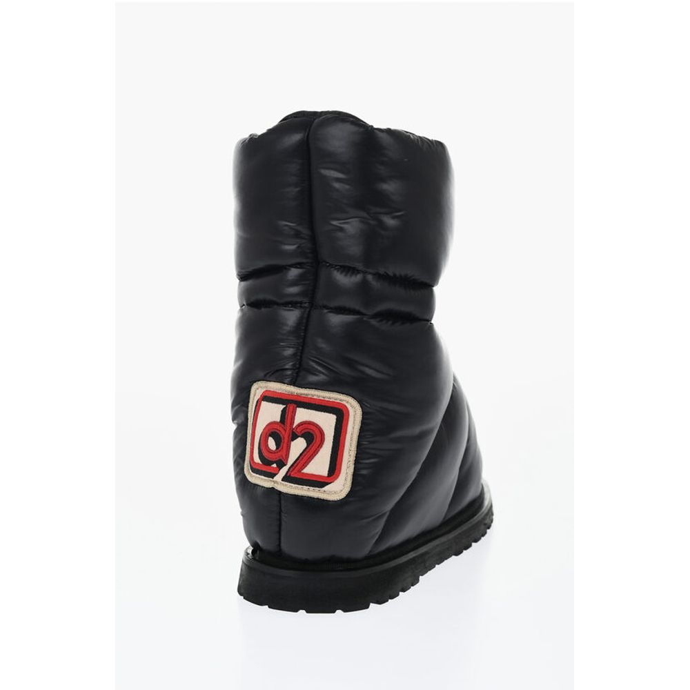 Dsquared² Nylon Quilted Puffy Boots With Drawstringed Closure