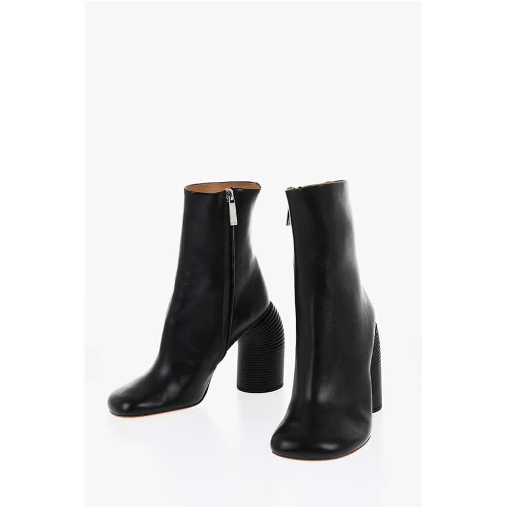 Off-White Off White Leather Off White Spring Boots Statement Heel 11 Cm