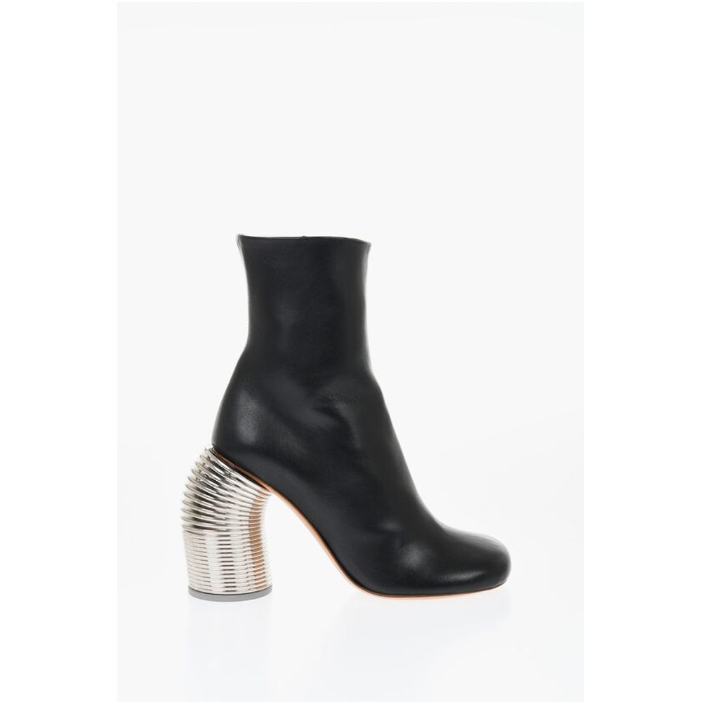 Off-White Off White Leather Off White Spring Boots Statement Heel 11 Cm