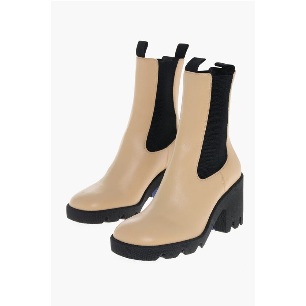 Burberry Leather Chelsea Boots With Carrion Sole 8Cm