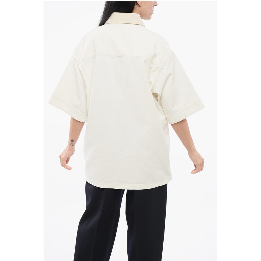 Stella Mccartney Denim Overshirt With Contrasting Sleeves