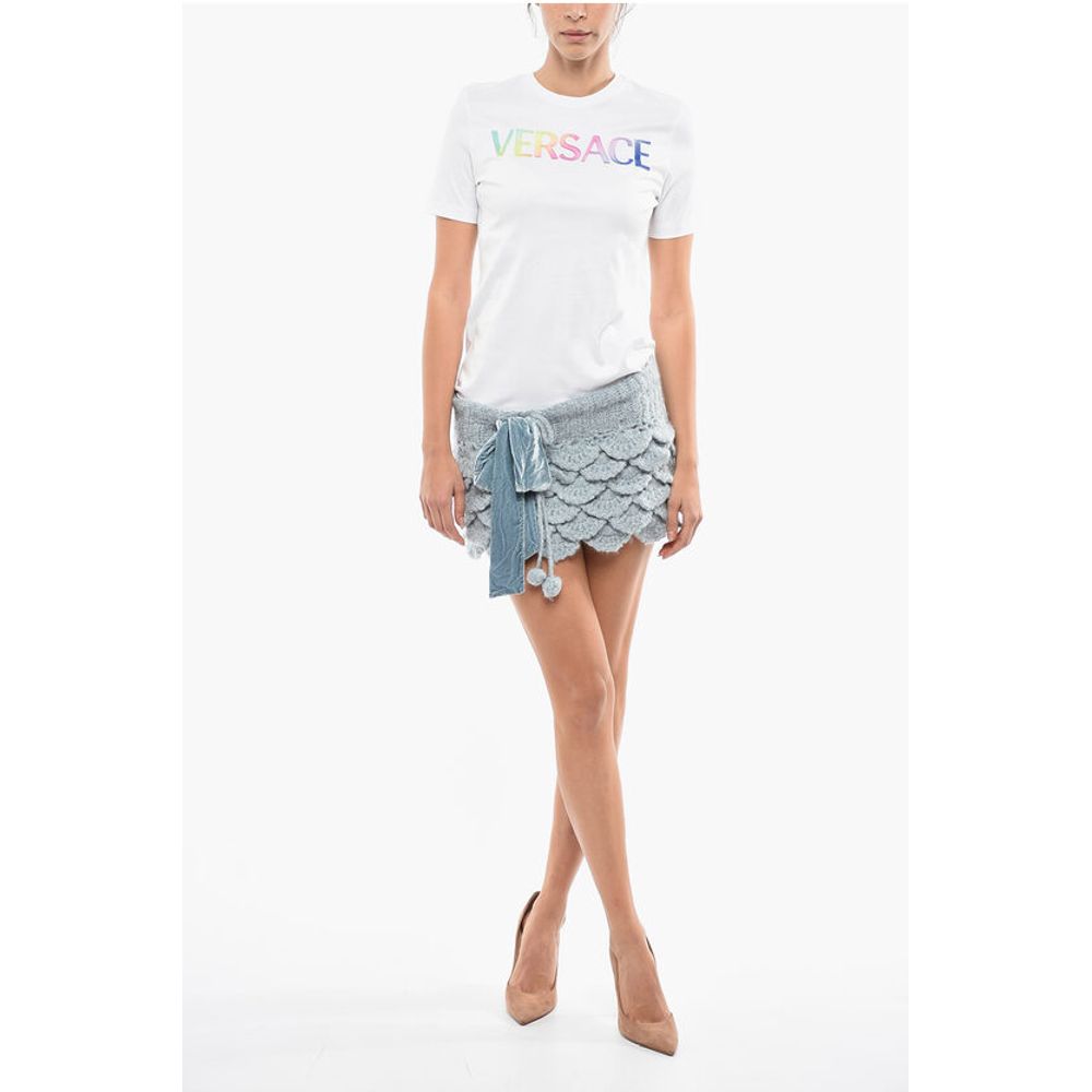 Matimì Wool Ruffled Mini Skirt With Self Tie Detail
