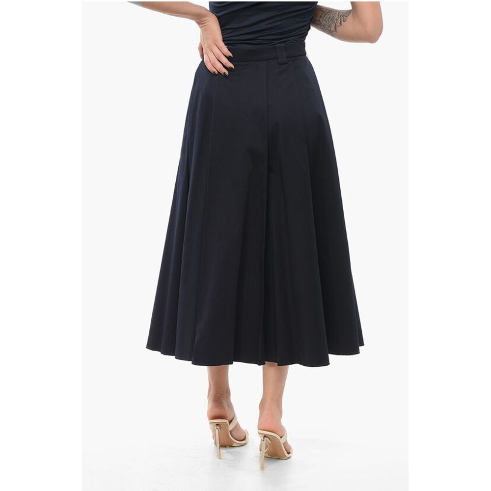 Department 5 Cotton Pleated Stretch Henrique Midi Skirt