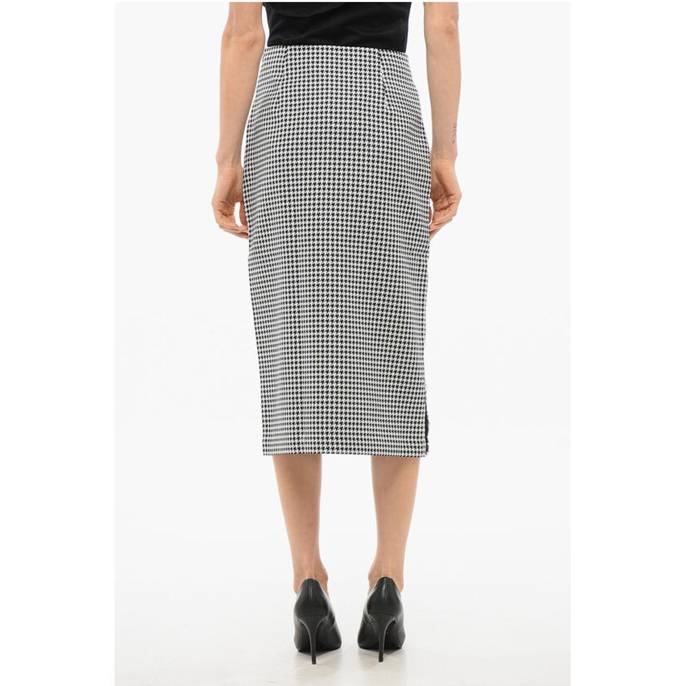 Viktor & Rolf Houndstooth Pencil Skirt With Tulle Detail