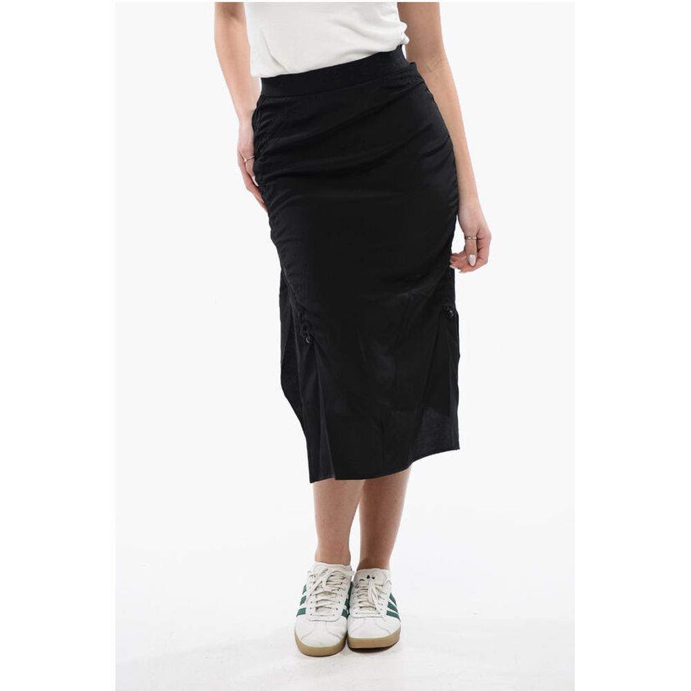 Alexander Mcqueen Mcq Draped Pencil Skirt With Double Side Splits