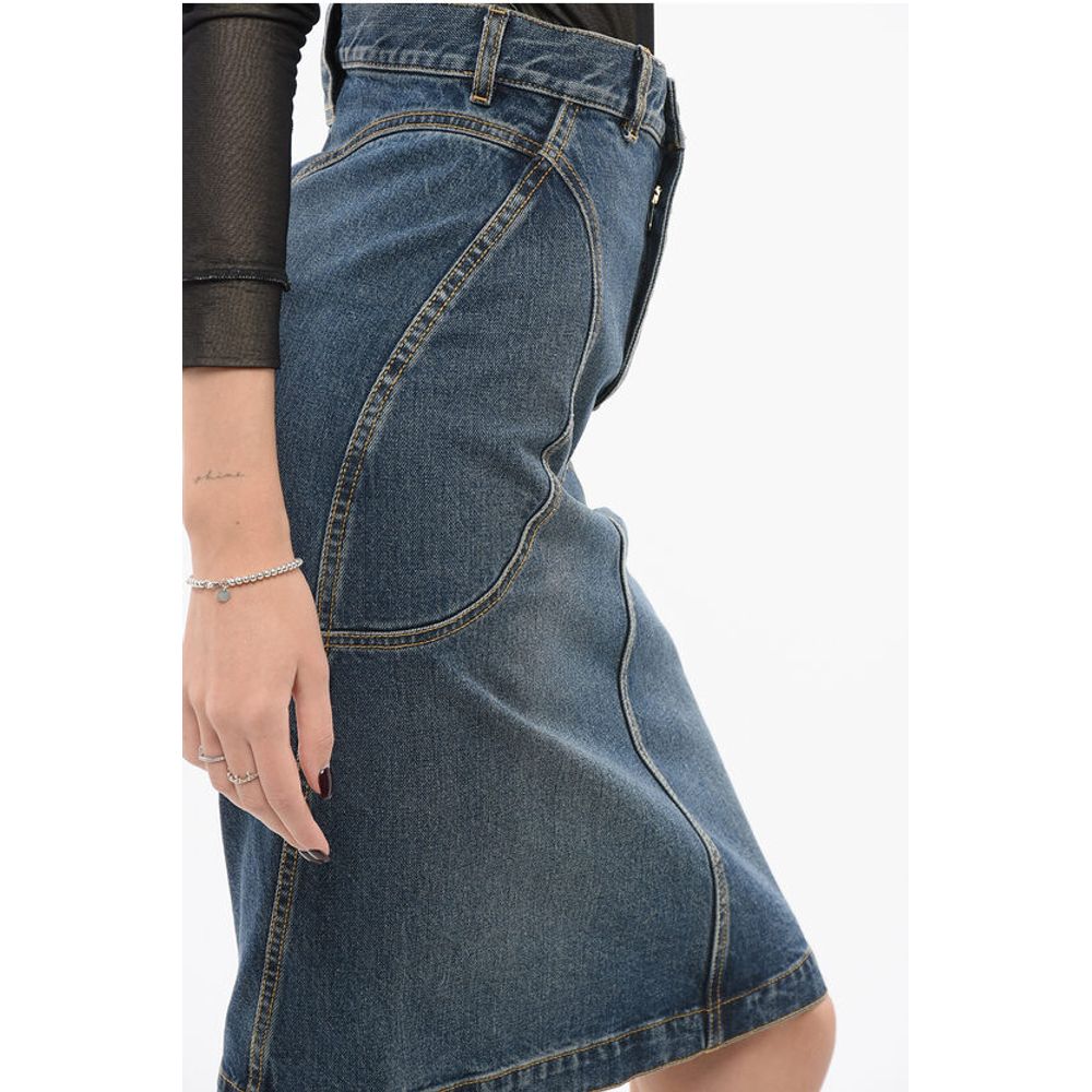 Alaïa Denim Pencil Skirt