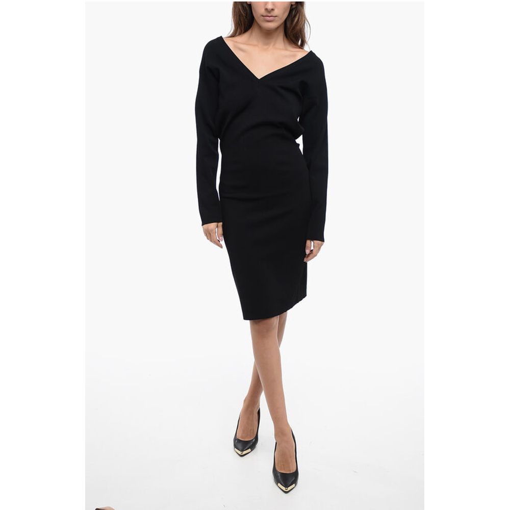 Stella Mccartney Stretchy Midí Dress With Wide Neckline
