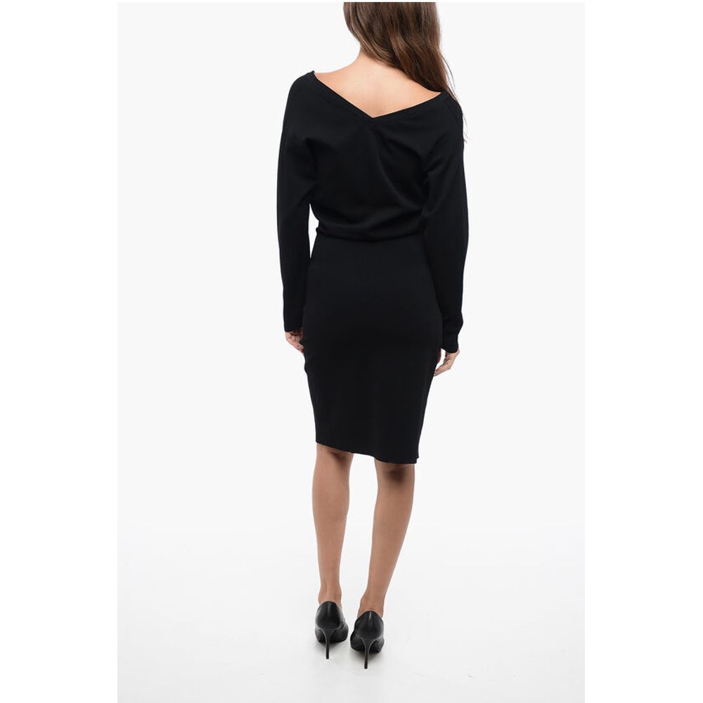 Stella Mccartney Stretchy Midí Dress With Wide Neckline
