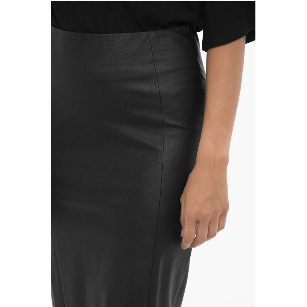 Adriana Hot Couture Leather Faux Pencil Skirt With Back Zip
