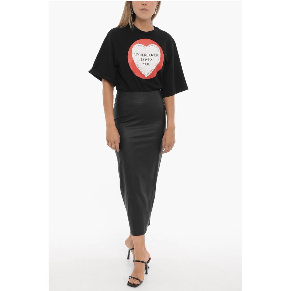 Adriana Hot Couture Leather Faux Pencil Skirt With Back Zip
