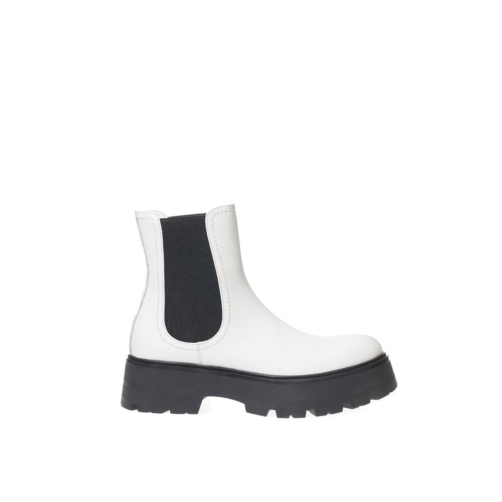 Alexander Mcqueen Black and White Leather Boot