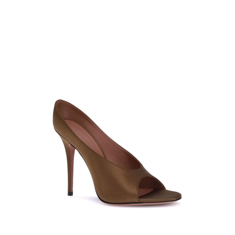 Amina Muaddi Satin Anok Sandals