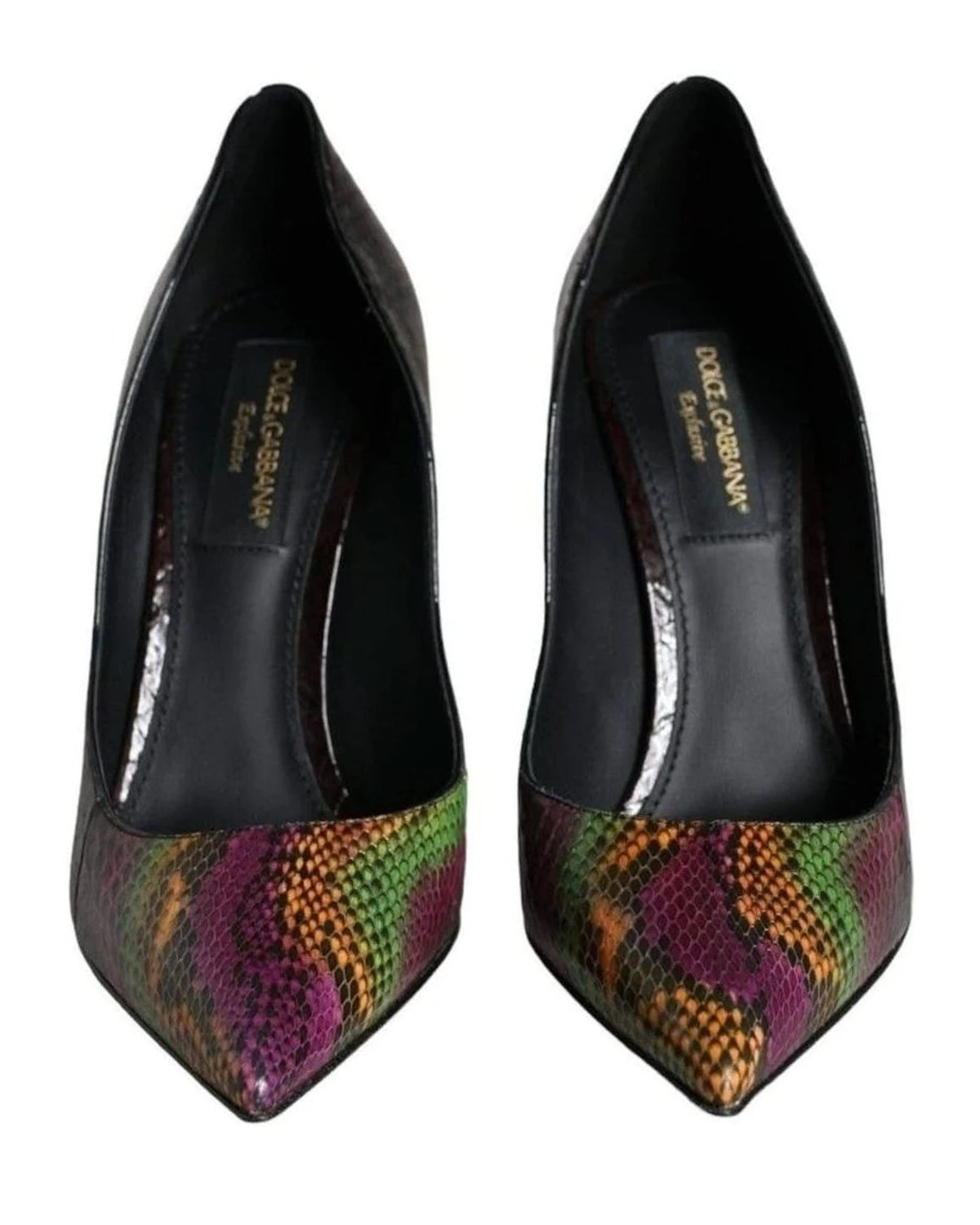 Dolce & Gabbana Multicolor Exotic Leather Heels Pumps Shoes Heels