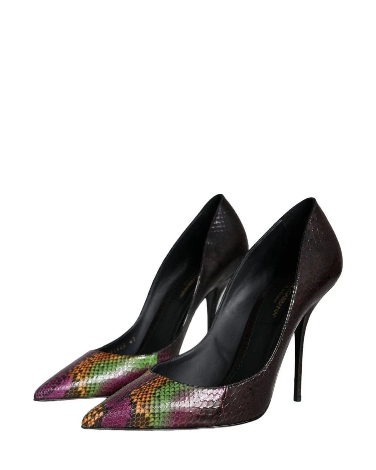 Dolce & Gabbana Multicolor Exotic Leather Heels Pumps Shoes Heels