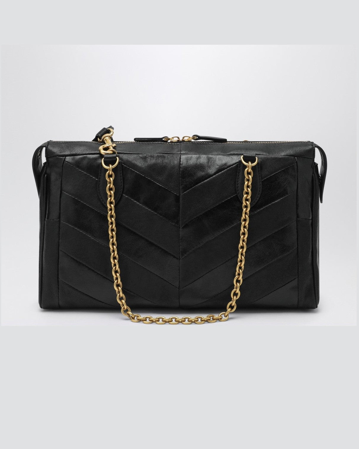 Valentino Black Garavani Panthea Bag in Chevron Pattern Nappa Glam Steals