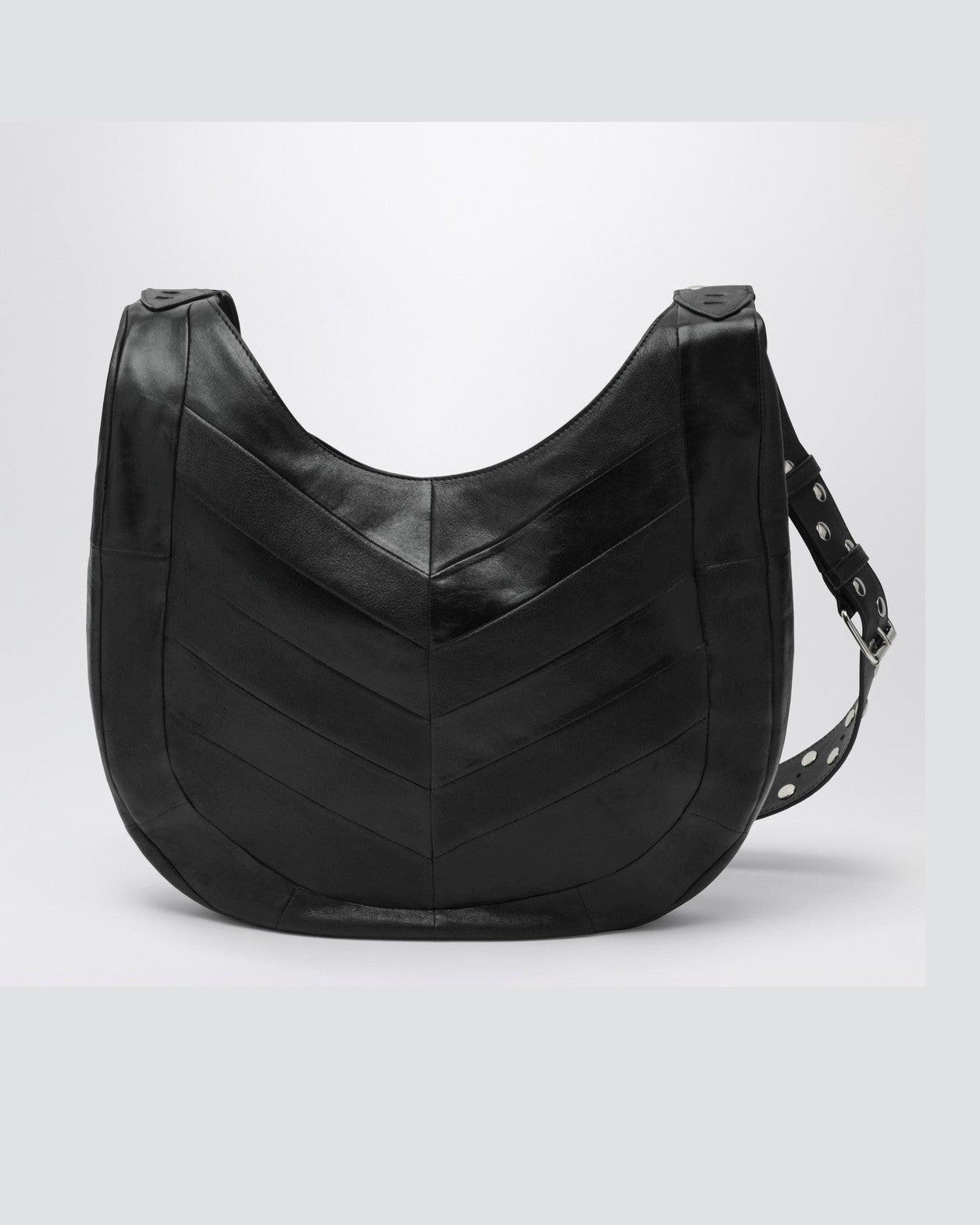 Valentino Black Garavani Medium Hoboho Bag in Chevron Pattern Nappa Glam Steals