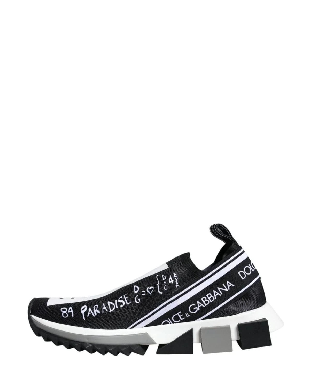 Dolce & Gabbana Black White Sorrento Low Top Sneakers Shoes Sneakers