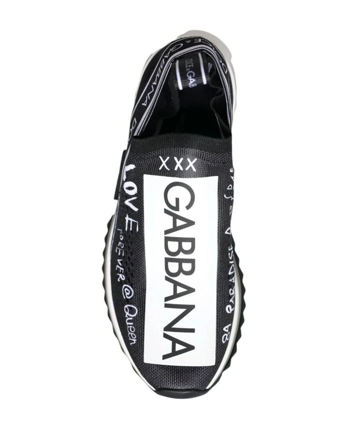 Dolce & Gabbana Black White Sorrento Low Top Sneakers Shoes Sneakers