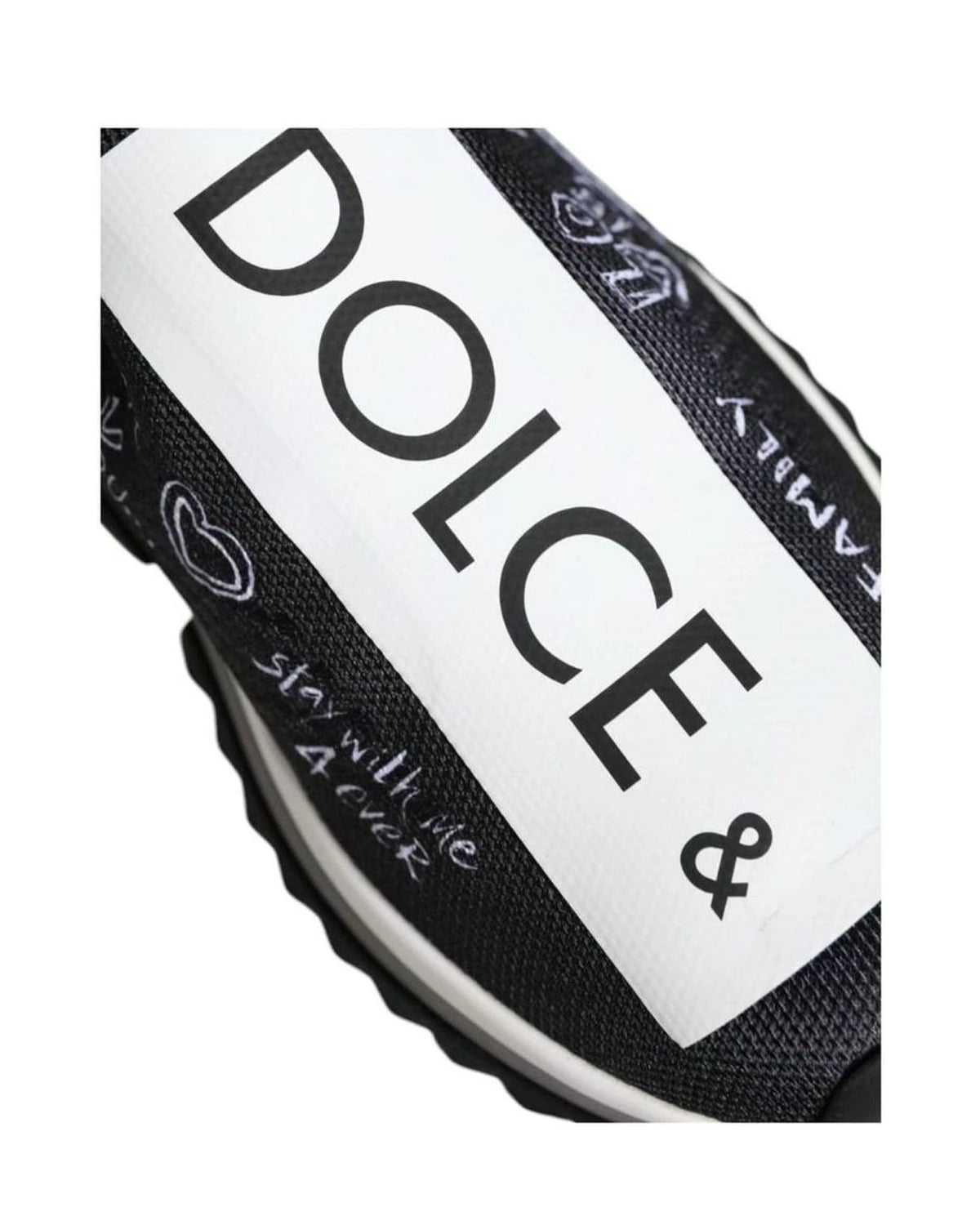Dolce & Gabbana Black White Sorrento Low Top Sneakers Shoes Sneakers