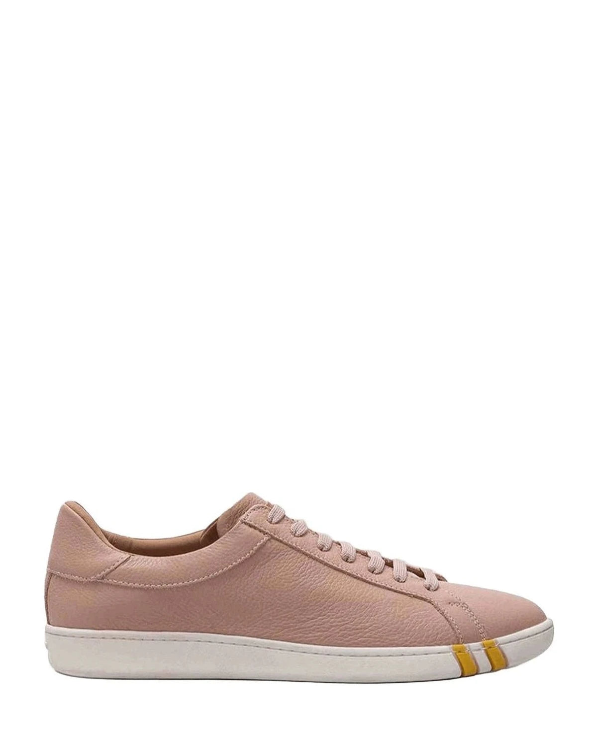 Bally Elegant Pink Cotton Leather Sneakers Sneakers