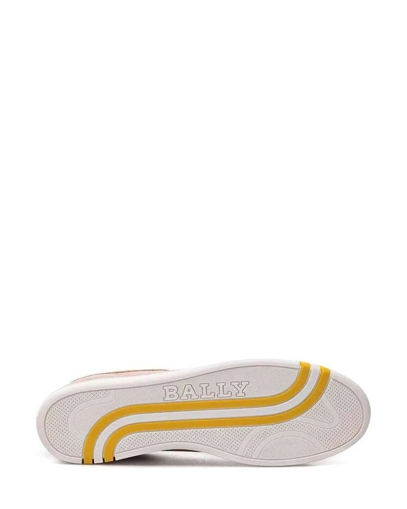 Bally Elegant Pink Cotton Leather Sneakers Sneakers