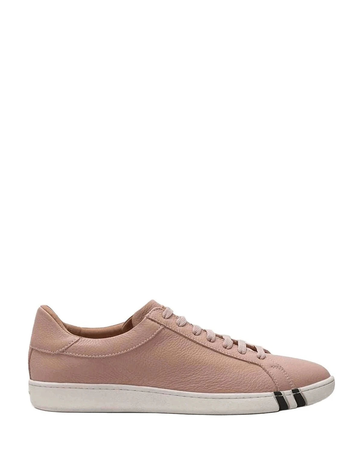Bally Elegant Pink Leather Sneakers For Women Sneakers
