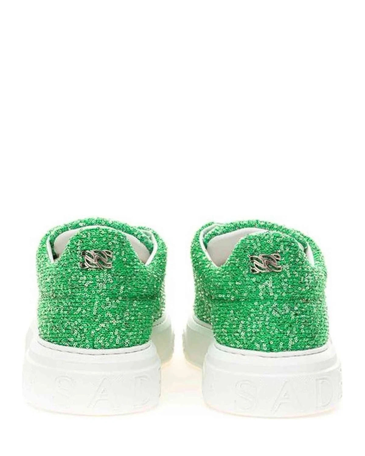 Casadei Emerald Elegance Leather Sneakers Sneakers