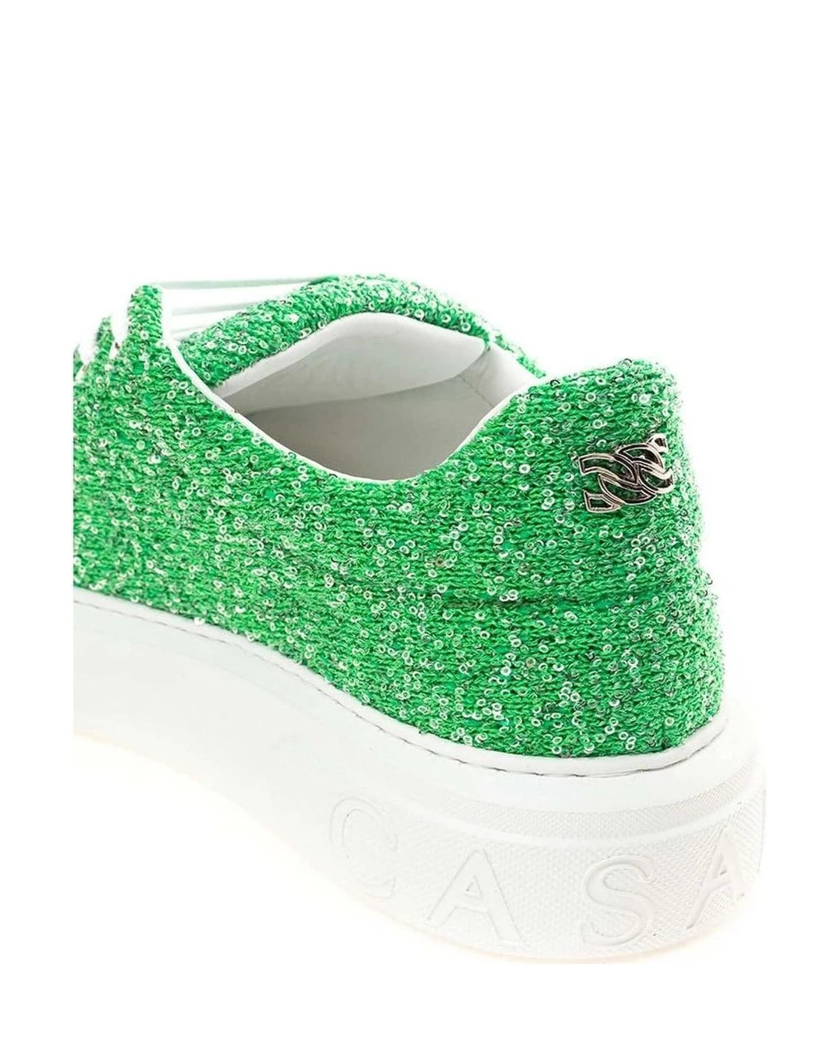 Casadei Emerald Elegance Leather Sneakers Sneakers