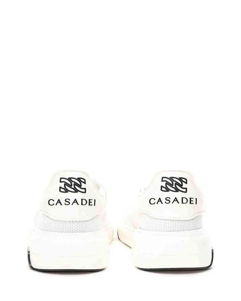 Casadei Elegant White Leather Sneakers Sneakers