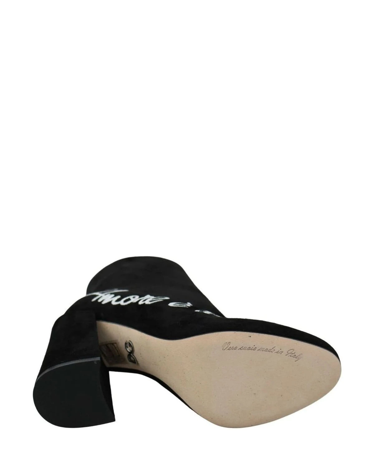 Dolce & Gabbana Embroidered Ankle Boots In Lambskin Suede Boots