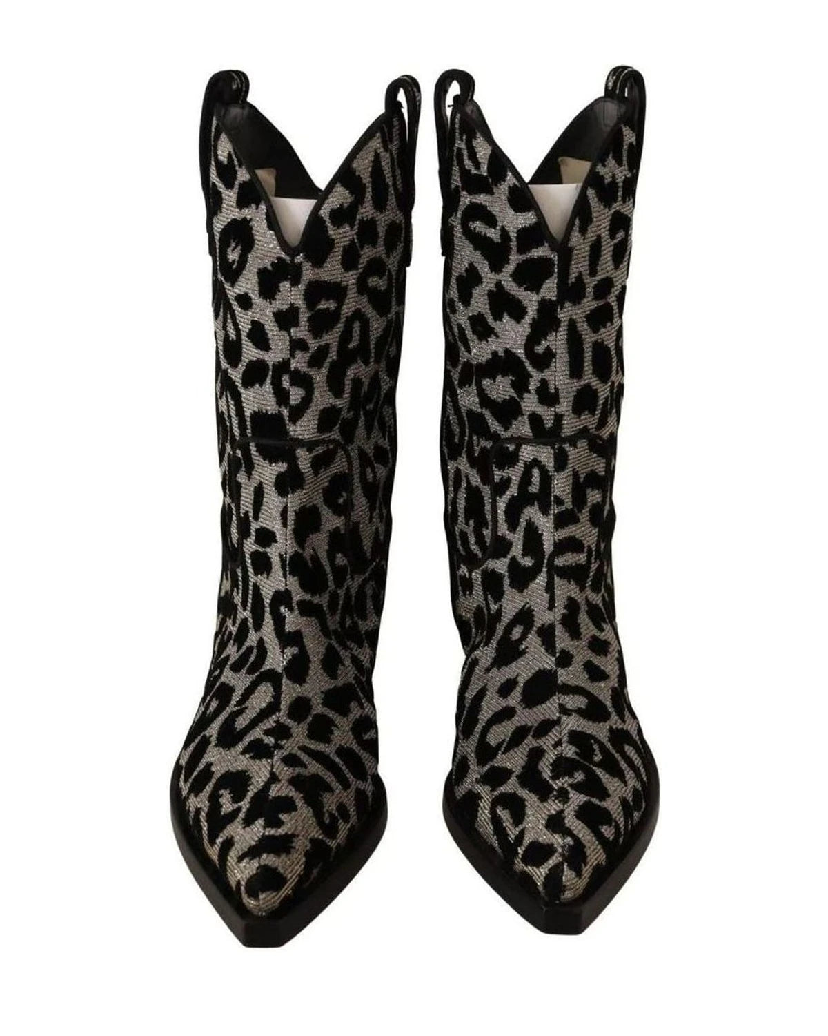Dolce & Gabbana Elegant Leopard Print Mid Calf Boots Boots