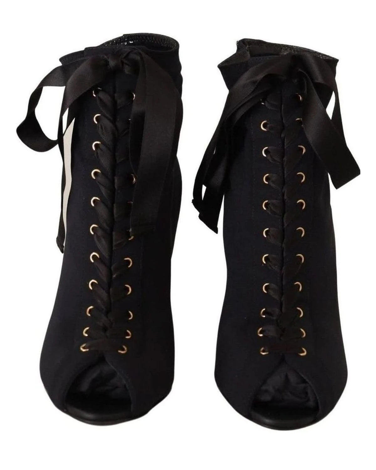 Dolce & Gabbana Elegant Ankle Open Toe Heel Boots Boots
