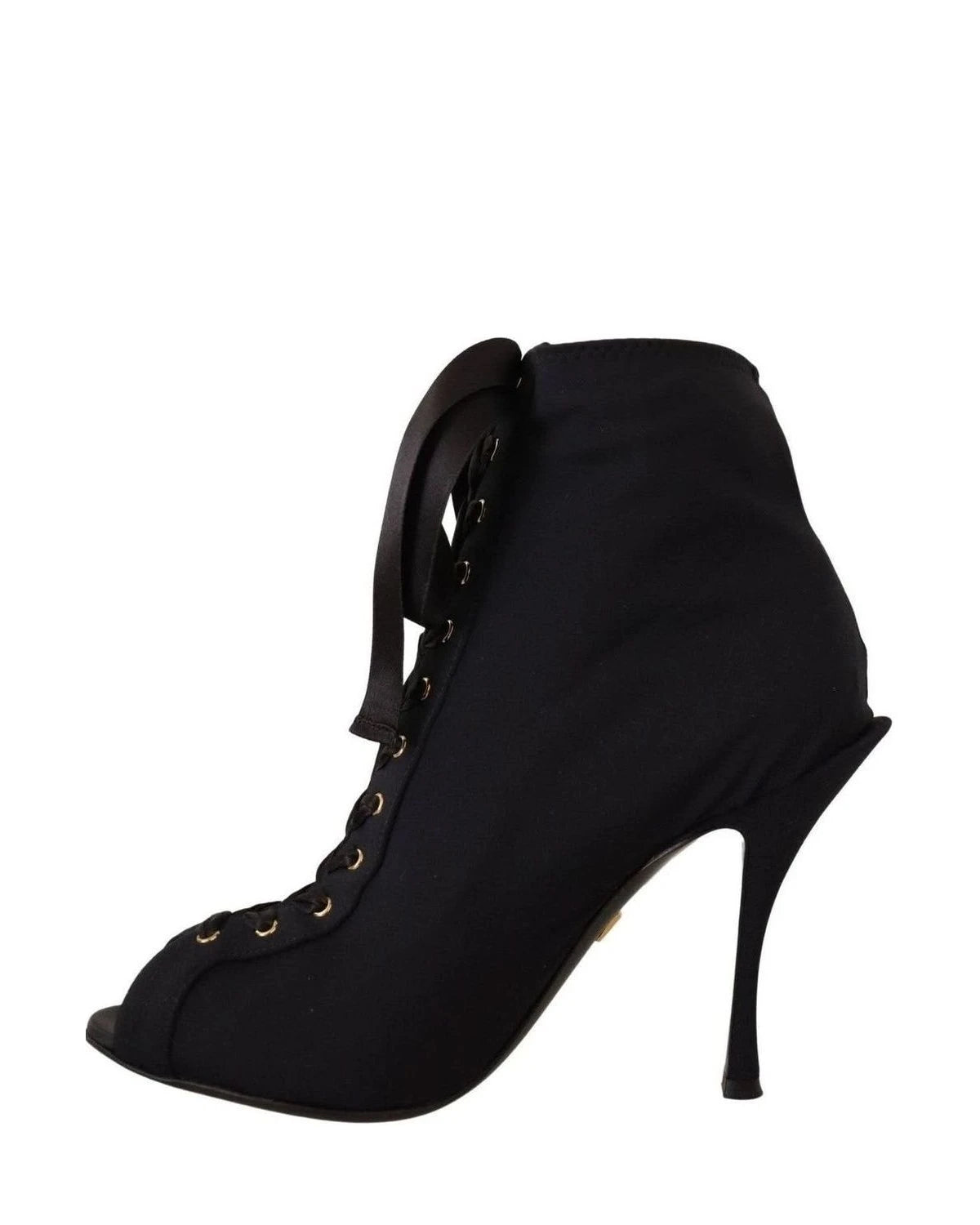 Dolce & Gabbana Elegant Ankle Open Toe Heel Boots Boots