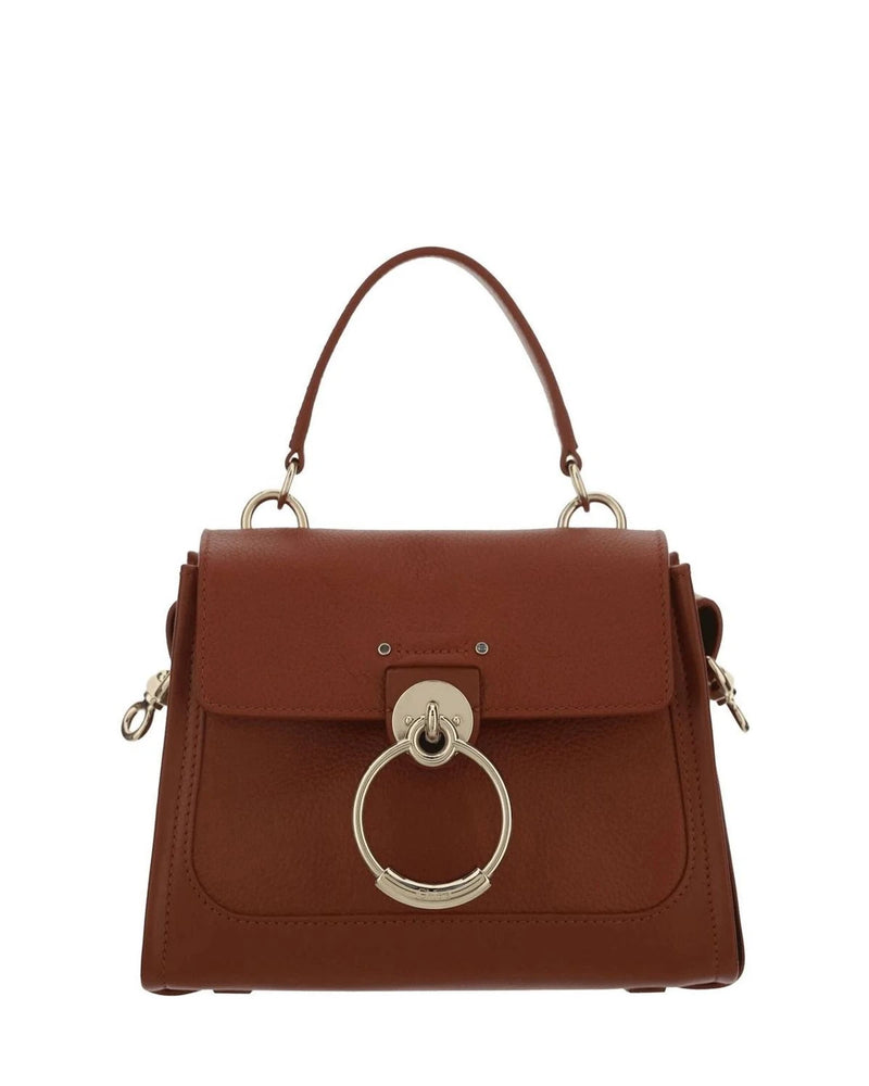 Chloé Elegant Brown Sepia Calfskin Shoulder Handbag Shoulder Bags