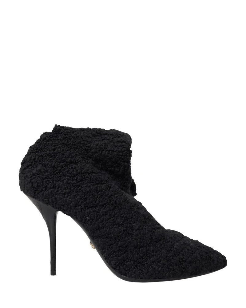 Dolce & Gabbana Elegant Virgin Wool Mid Calf Boots Glam Steals