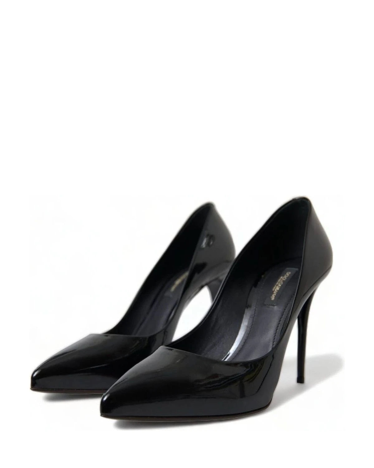 Dolce & Gabbana Black Elegant Patent Stiletto Heels Heels