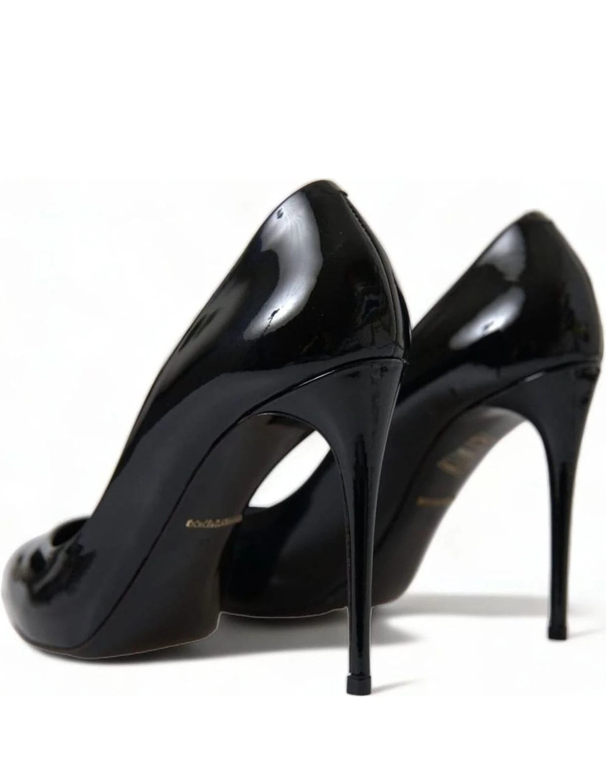 Dolce & Gabbana Black Elegant Patent Stiletto Heels Heels