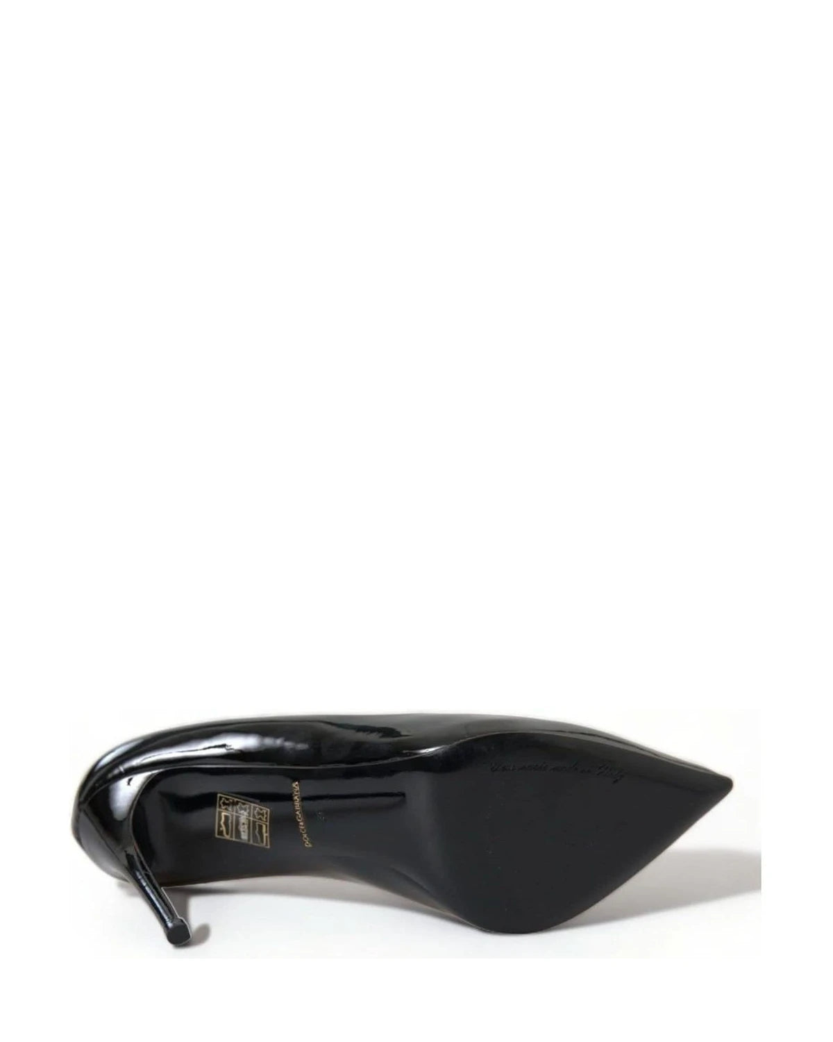 Dolce & Gabbana Black Elegant Patent Stiletto Heels Heels