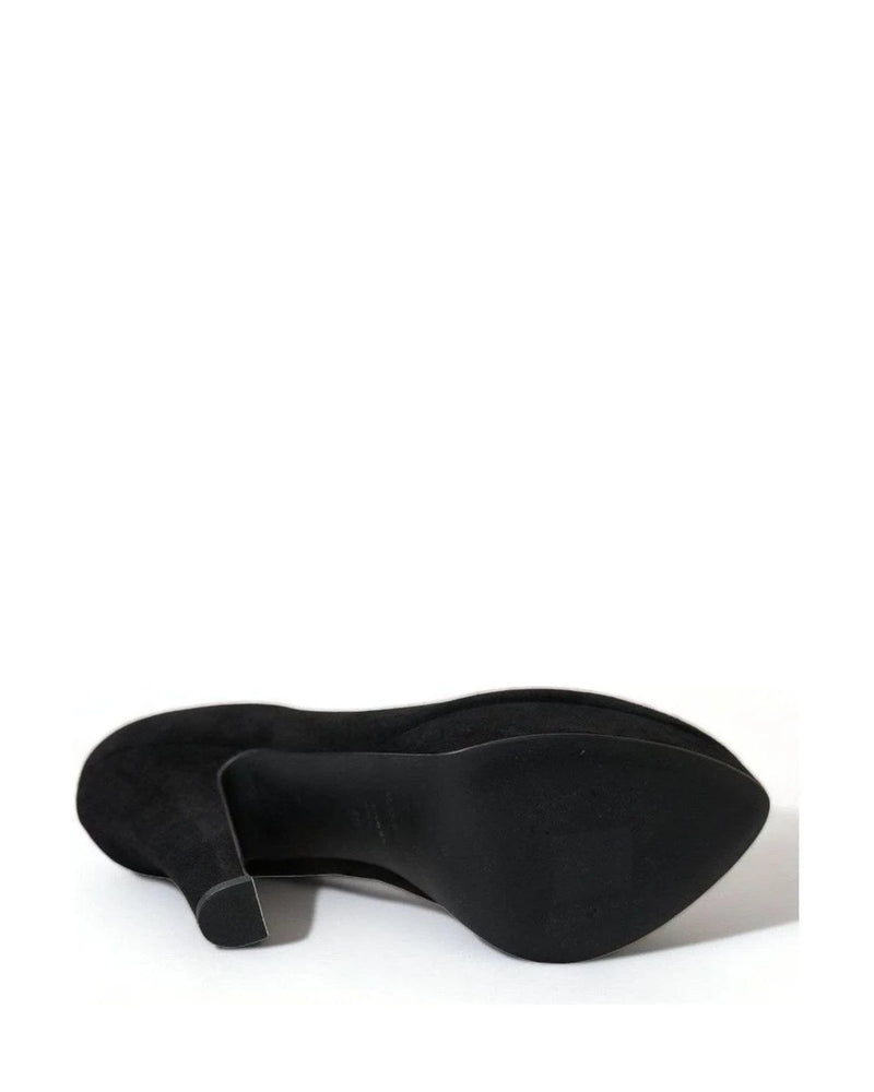 Dolce & Gabbana Black Suede Heeled Pumps Sophistication Heels