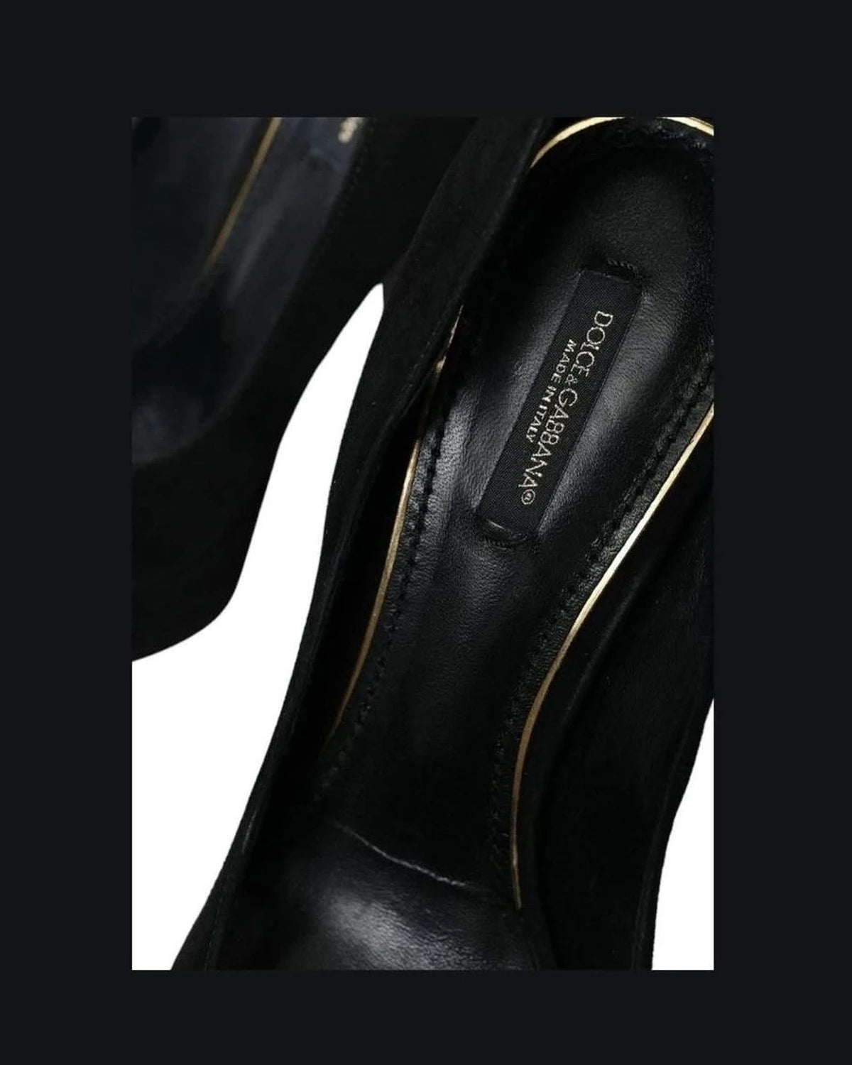Dolce & Gabbana Black Suede Heeled Pumps Sophistication Heels